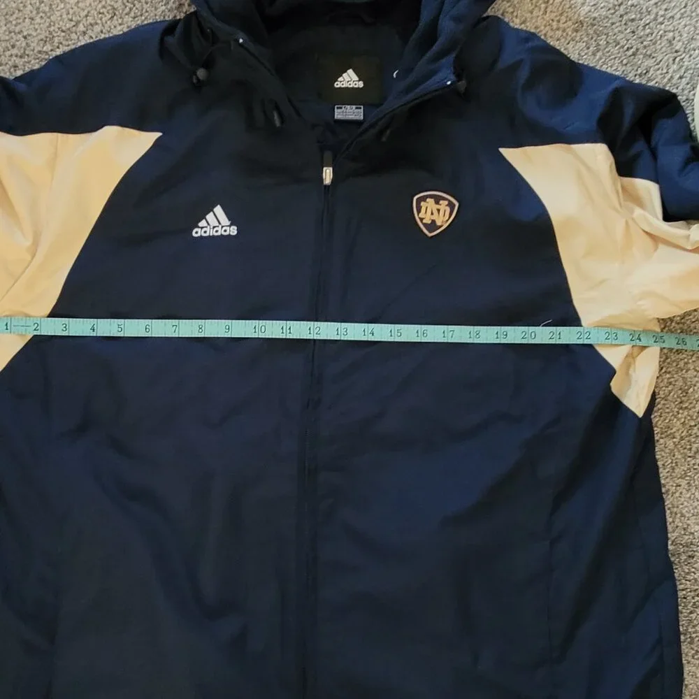 Men's Adidas Notre Dame Hooded Jacket Large